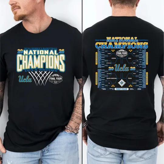 Discover UCLA Bruins 2026 NCAA Women's Basketball National Champions Bracket T-Shirt