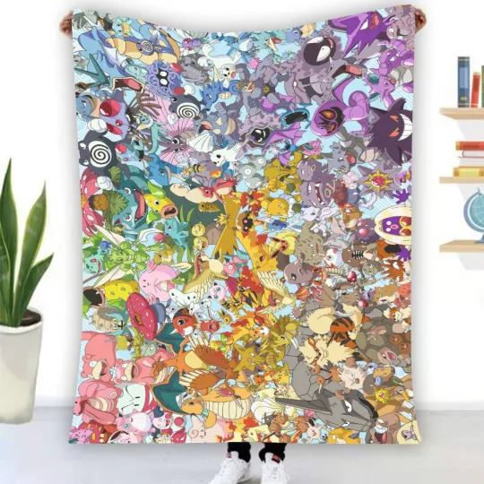 Discover PKM All Characters Fleece Blanket