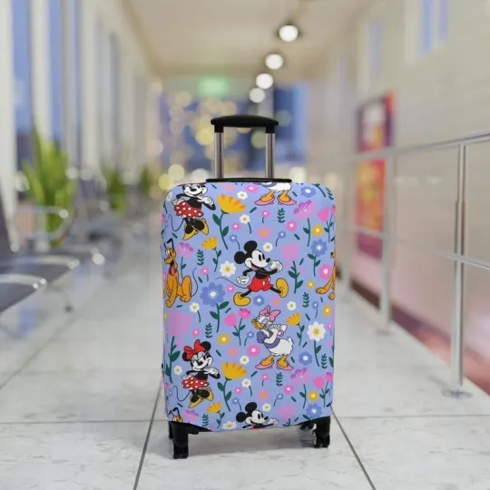 Discover Disney Luggage Cover, Mickey Mouse Suitcase Protector, Travel Accessories