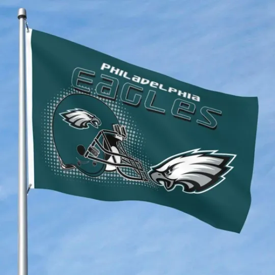 Discover Philadelphia Eagles Club Fan Flag Helmet Style Decorative Outdoors Banner | Home Docor | Outdoor Flag | American Football Gift