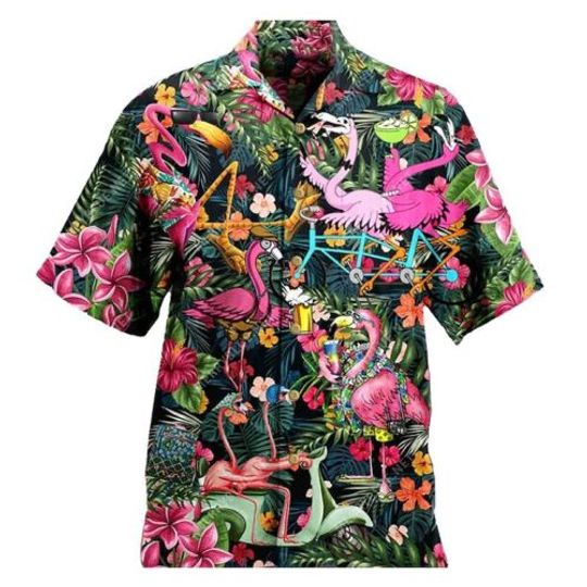 Unisex Hawaiian shirt Aloha Flamingo 3D