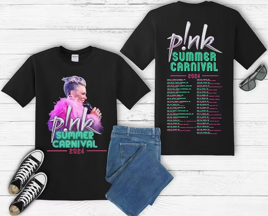P!nk Pink Singer Summer Carnival 2024 Festival T Shirt