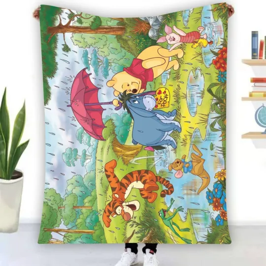Discover Winnie The Pooh Rain Fleece Blanket
