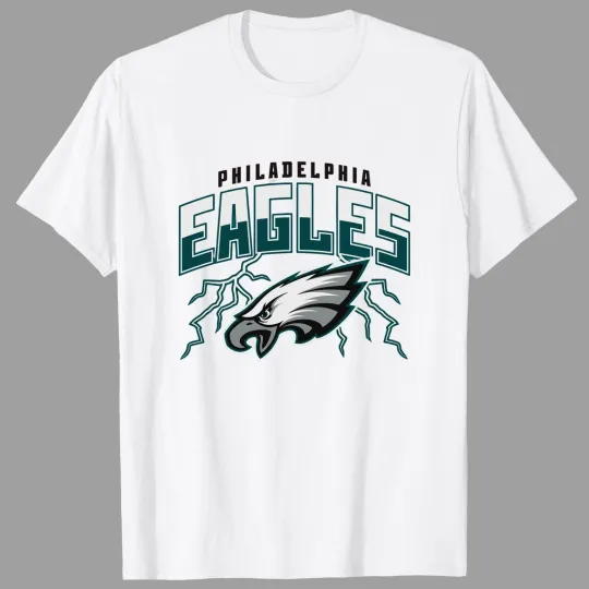 Discover Philadelphia Eagles Team Lightning Football T-Shirt, Gift for Fan