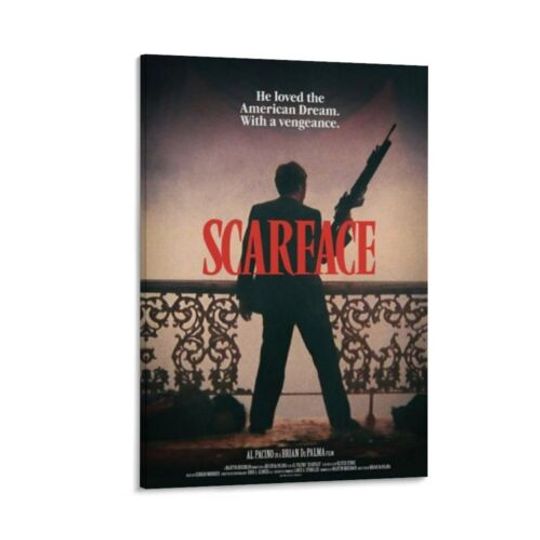 Classic Movie Poster Scarface Poster Poster Decorative Painting Canvas Wall