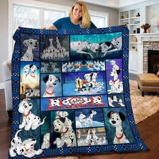 Discover 101 Dalmatians Cartoon Movies Quilt, Cartoon Quilt, Gift For Kids