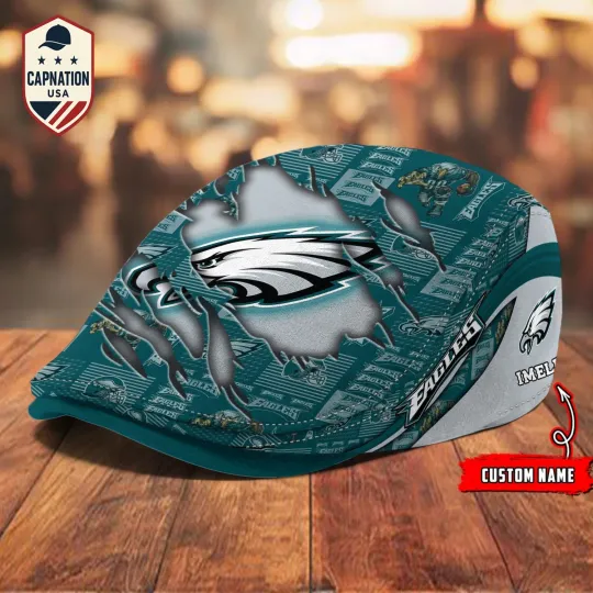 Discover Philadelphia-Eagles Jeff Cap football Newsboy Cap Golf Cap Driving Hat for Men