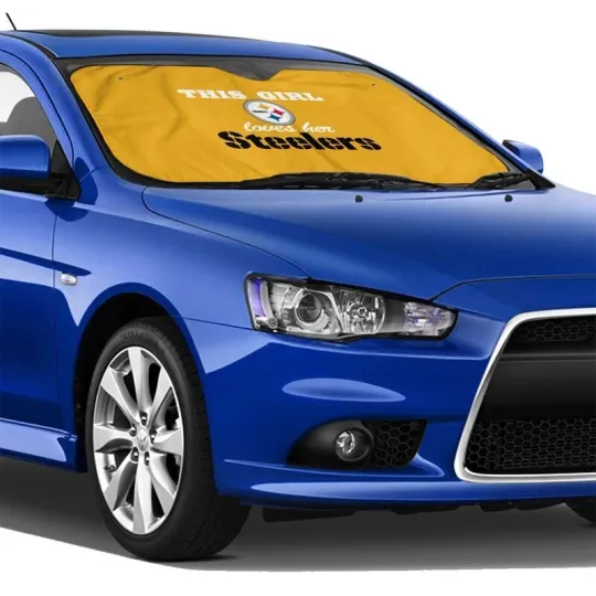 Discover Pittsburgh Steeler Car Sunshade- This Girl Loves Her