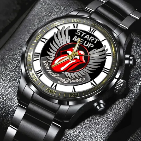 Discover The Rolling Stones Black Stainless Steel Watch