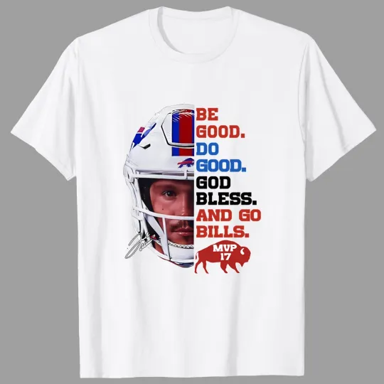 Discover Josh Allen Buffalo Bills Signature Football T-Shirt