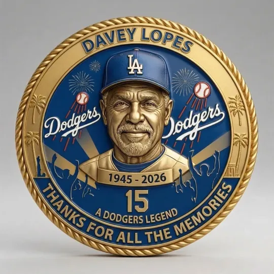 Discover Davey Lopes Challenge Coin, Davey Lopes A Dodgers Legend Commemorative Fan Gift