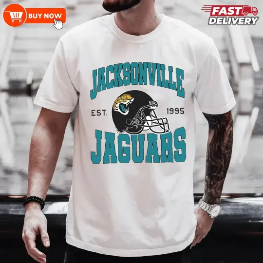 Discover Jacksonville Jaguars 1995 Helmet Football Team T-Shirt
