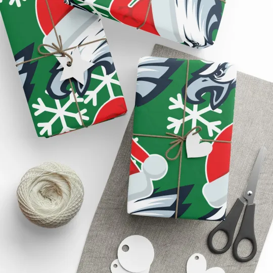 Discover Philadelphia Eagles Wrapping Papers, Christmas Gift Wrap, Football Team