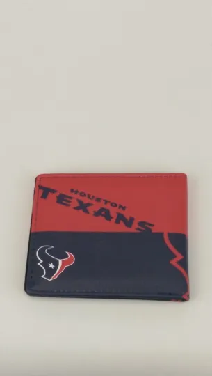 Discover Houston Texans Bifold Wallet Vegan Leather Football Licensed