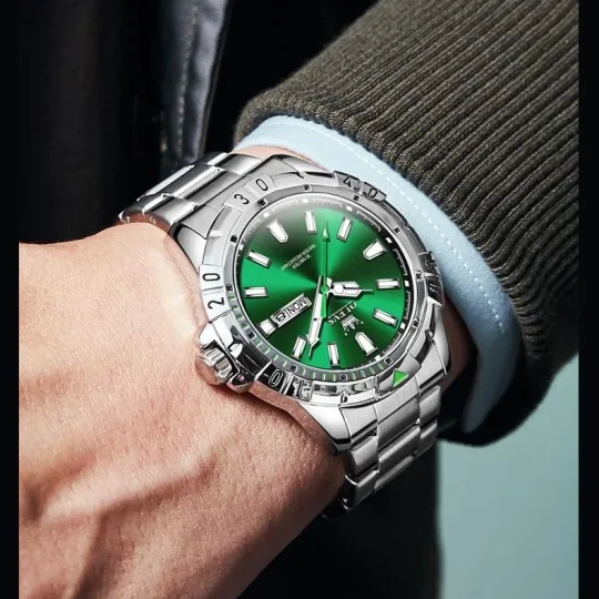 Discover OLEVS Men's Stainless Steel Waterproof Watch with Calendar