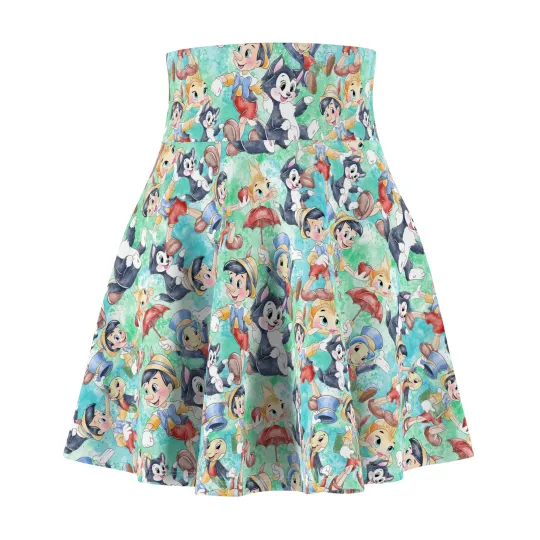 Discover Pinocchio Women's Skater Skirt, Gift for Her