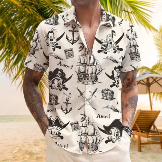 Discover Disney Cruise Pirates Shirt, Disney Caribbean Vacation Hawaiian Shirt