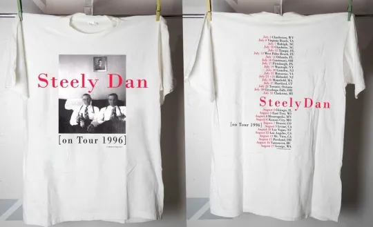 Discover Steely Dan on Tour 1996 T-Shirt, 90s Rock Band Concert Tee