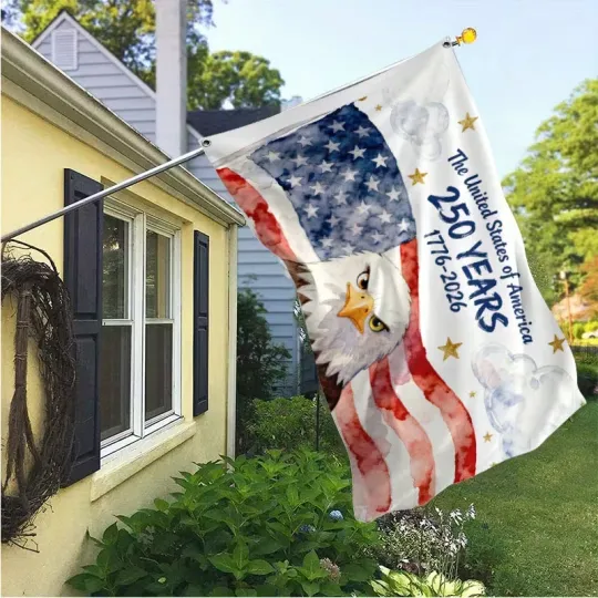 Discover 250th Anniversary American Flag (1776-2026) House Flag