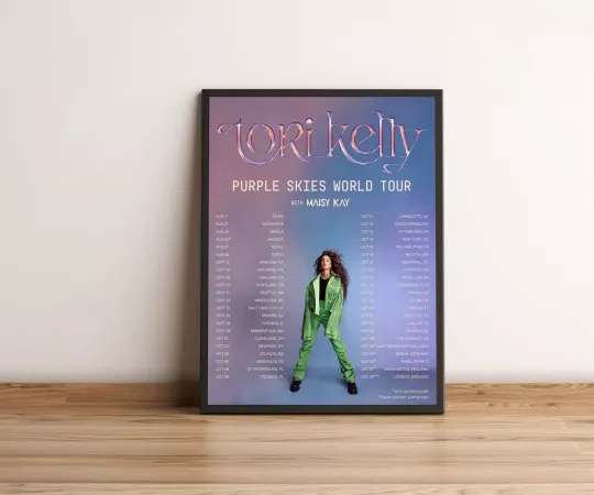 Tori Kelly The Purple Skies World Tour 2024 Poster