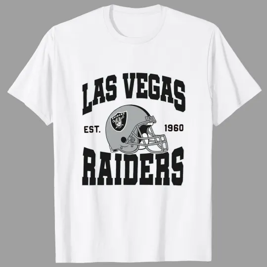 Discover Las Vegas Raiders Est 1960 Team Helmet Football T-Shirt