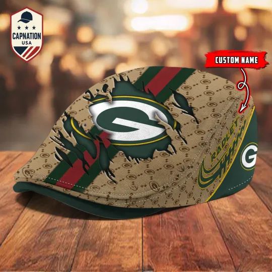 Discover Green-Bay-Packers Jeff Cap football Newsboy Cap Golf Cap Driving Gift for Men