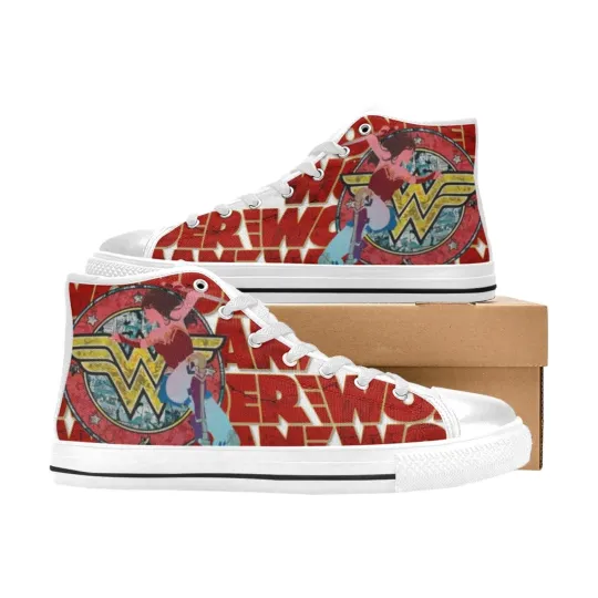 Discover Wonder Woman High Top Shoes Sneakers, Birthday Gift for Him Her