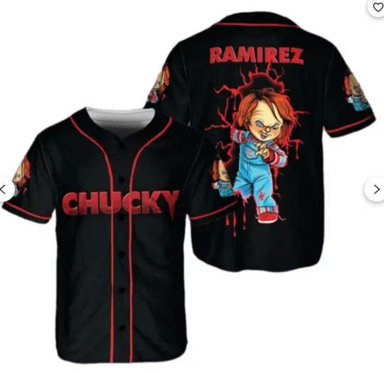 Discover Personalized Chucky 3D Baseball Jersey Shirt