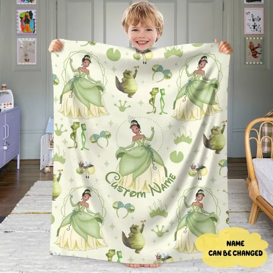 Discover Custom Name Princess Blankets, Princess And The Frog Blanket, Custom Name