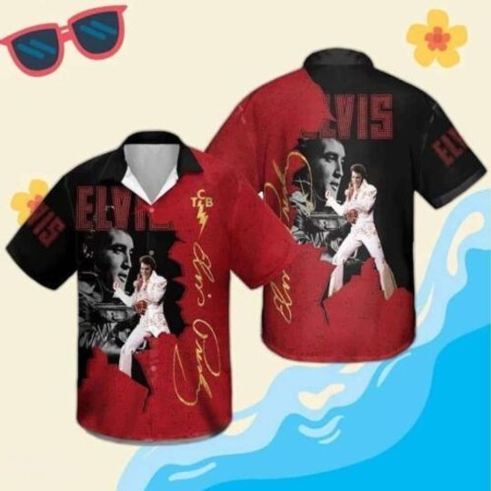 Elvis Presley 3D HAWAII SHIRT Mother Day Gift All Over Print Hawaiian Shirt
