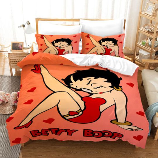 Girls Betty Boop 3D Bedding Set Gift
