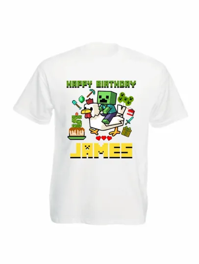Discover Personalized Kids Gamer Birthday T-Shirt and Family Matching Custom T-Shirts