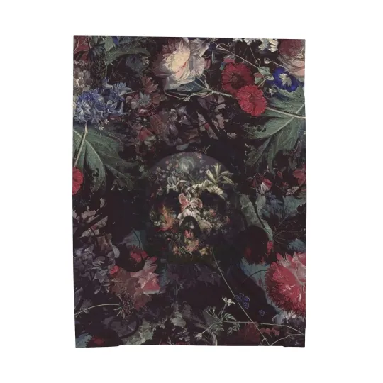Discover Skull Flower Soft Throw Plush Blanket