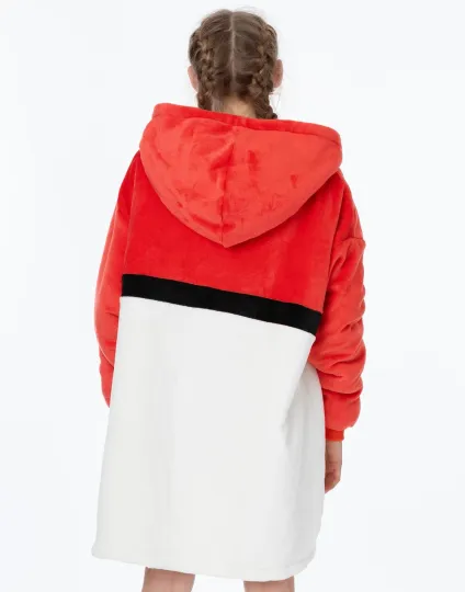 Discover PKM Red Pokeball Graphic Blanket Hoodie Unisex