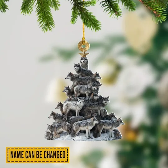 Discover Wolf Christmas Ornament, Animal Christmas Tree Hanging Tree