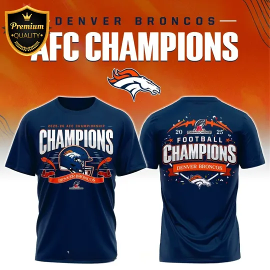 Discover Denver Broncos 2025-26 AFC Championship Champions Hoodie