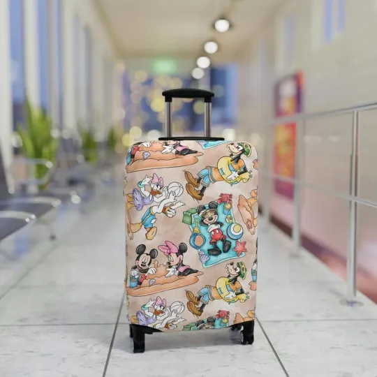 Discover Disney Luggage Cover, Mickey Mouse Suitcase Protector, Travel Accessories