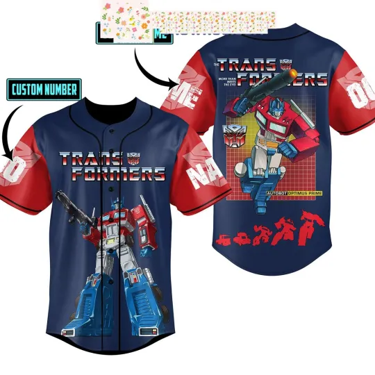 Discover Transformers Personalized Baseball Jersey