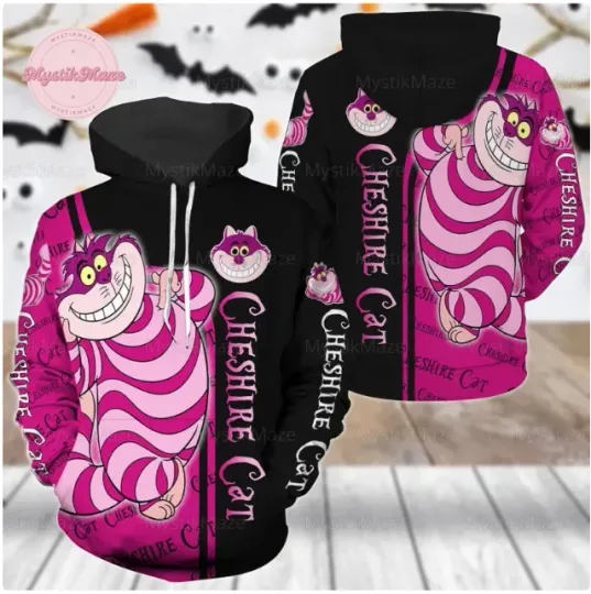 Discover Halloween Disney Cheshire Cat 3D Hoodie