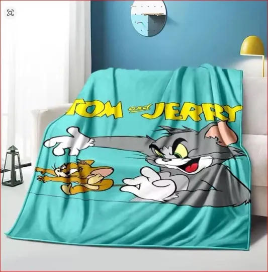 Discover Tom And Jerry Fleece Blanket, Fun Cartoon Movie Gifts for Kid