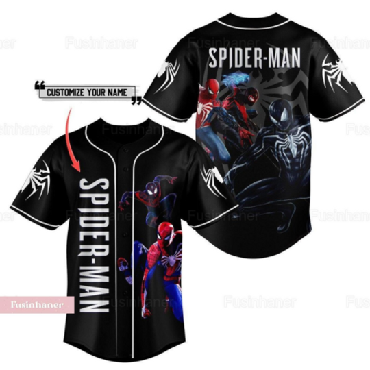 Personalized Spider Man Team Spider Verse Fans Baseball Jersey Shirt