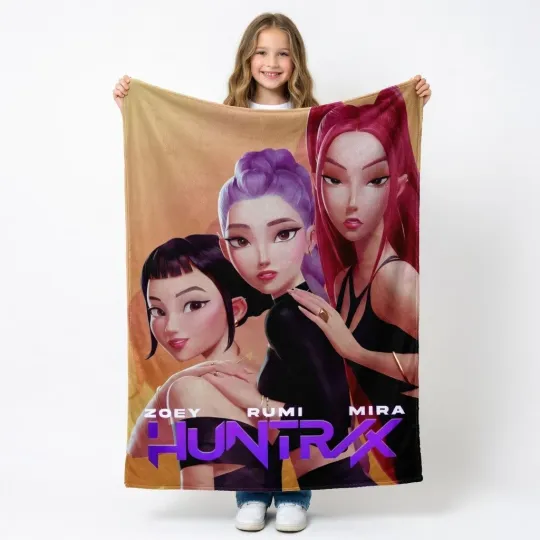 Discover Fantasy Kpop Demon Idol Warrior Girls Cartoon Fleece Blanket