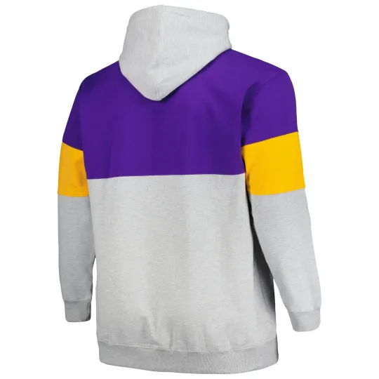Discover Men's Los Angeles Lakers 3D Fanatics Purple/Gold Big & Tall Pullover Hoodie