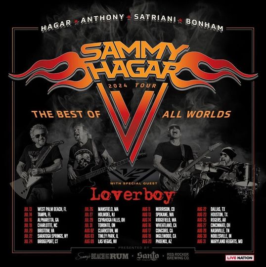 Sammy Hagar The Best Of All Worlds 2024 Tour Poster