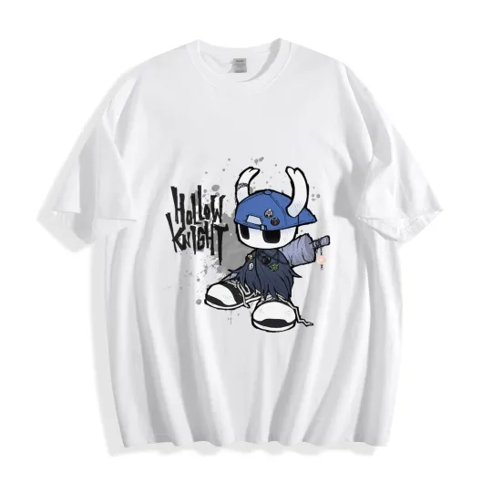 Discover Hollow Knight Street Graffiti T-Shirt, Cap Knight Chibi Pose Tee
