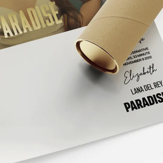 Discover Lana Del Rey Paradise Album Art Poster Vertical Print Music Tracklist