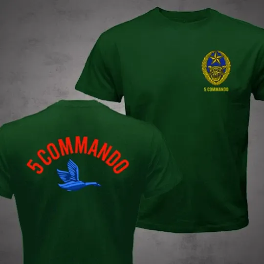 Discover 5 Commando Wild Geese Mercenary Unit Mad Mike Congo Military Army T-shirt