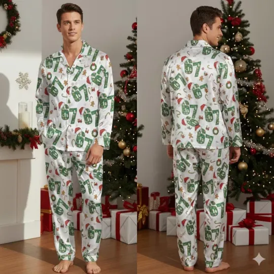 Discover Whimsical 67 Festive Sleep Long Sleeve Pajama Set 3D All Over Print