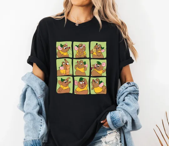 Discover Disney Cinde Gus Gus Moods Unisex Adult T-Shirt