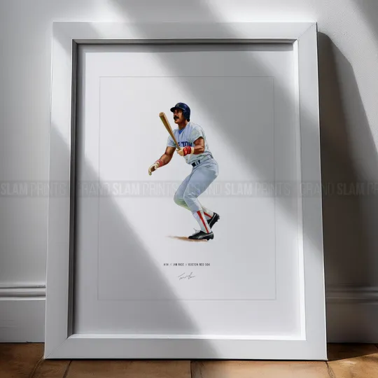 Discover Jim Rice Boston Red Sox Baseball Print Poster Art Illustrated